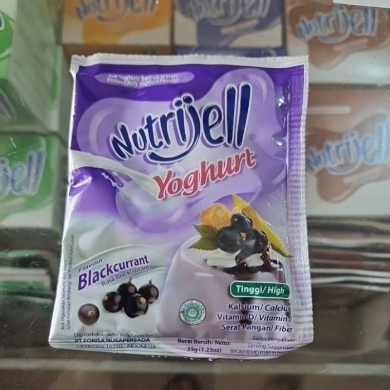 

nutrijell jelly YOGURT YOGHURT rasa Black currant 35gram