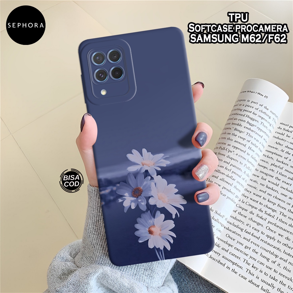 Case Samsung M62 / F62 Terbaru - Fashion Case Bunga - Softcase Samsung M62 / F62 - Case Pro Camera -
