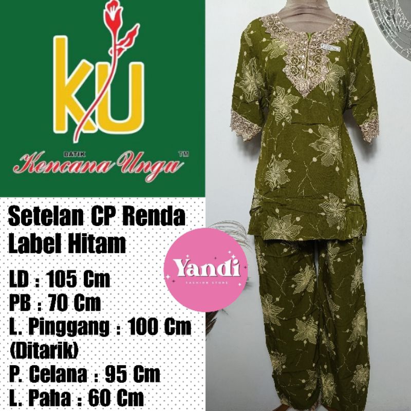 KENCANA UNGU ORI STELAN/ CP RENDA LD 105 CM LABEL HITAM