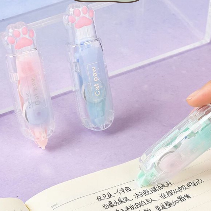 

KI3 MILOLI 5M Glue Tape CORRECTION CAT PAW MEKANIK PET Transparant Rectrable TwingoTape DIY Scrapbook Journal BuJo Kits F258