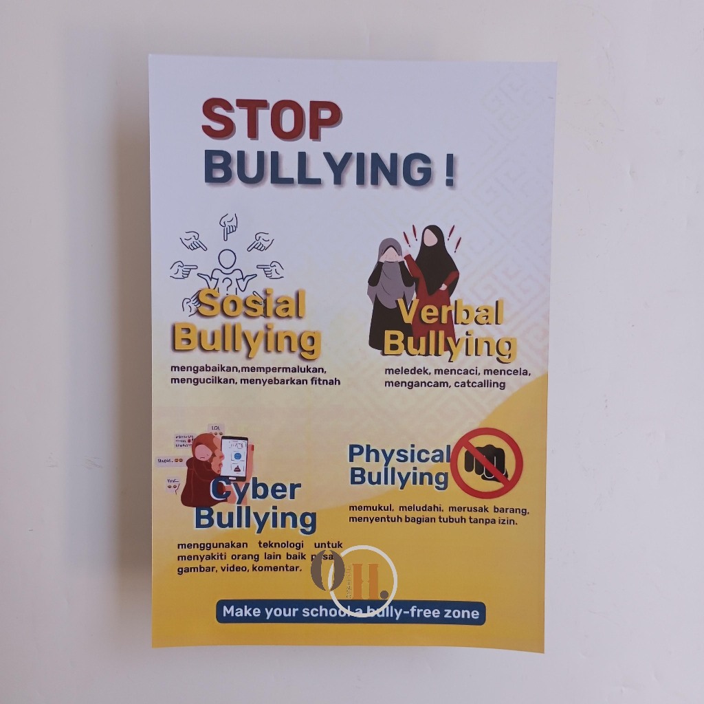 Poster Stop Bullying - Macam-Macam Bullying - Stop Perundungan - Edukasi Bullying