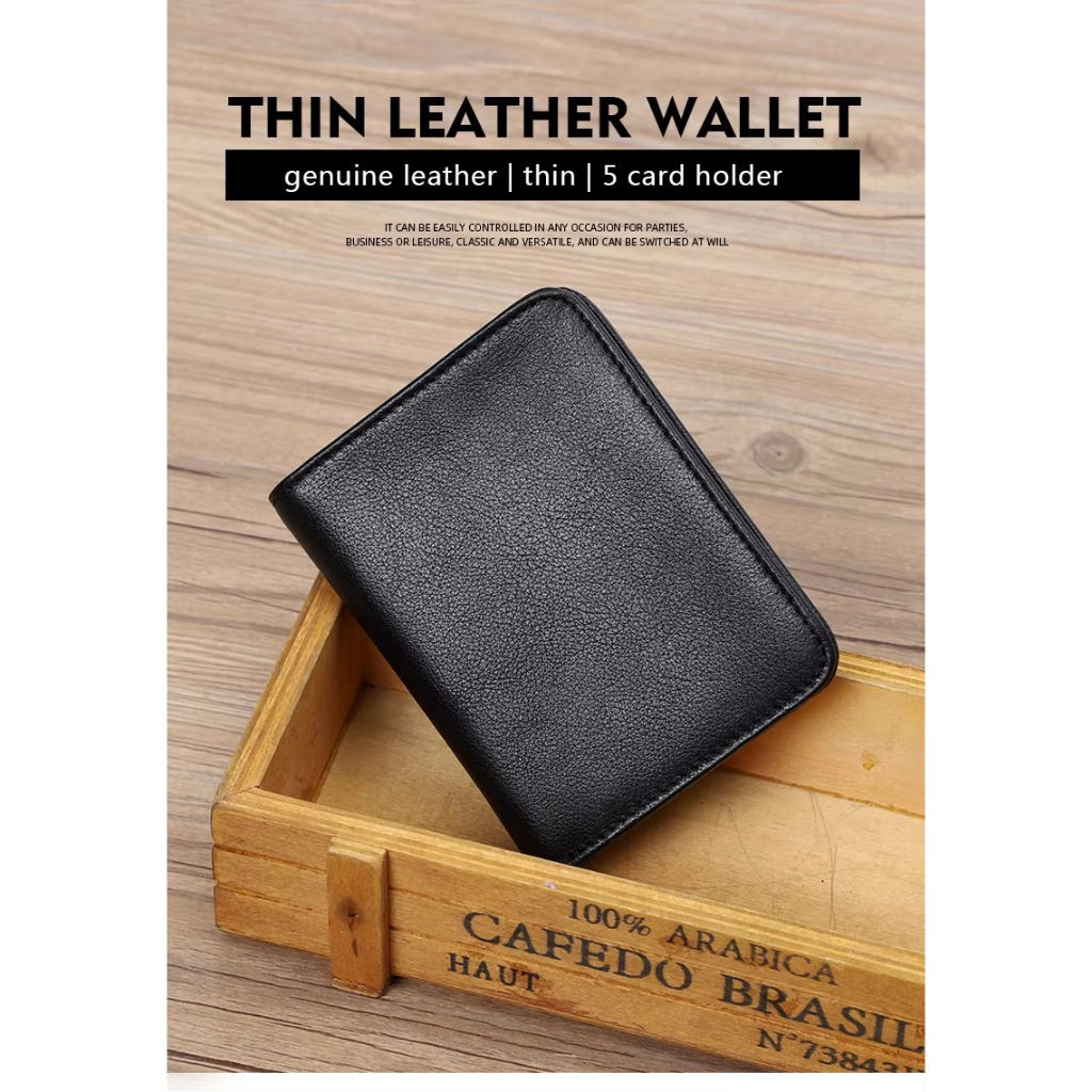 Dompet Tipis Wanita/Pria Kulit Asli - Dompet Saku Tipis Pria - Dompet Koin Kecil