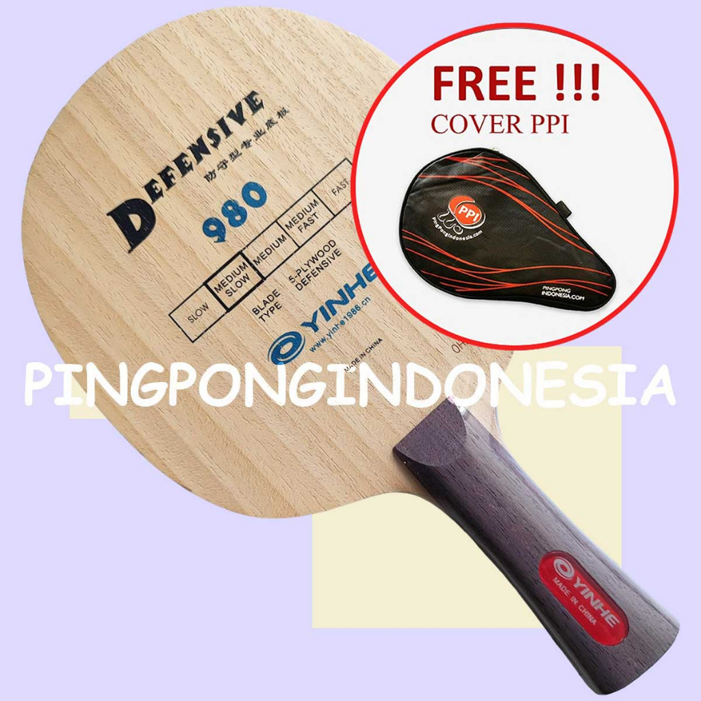 Yinhe 980 Defensive - Blade Kayu Pingpong Tenis Meja Bat Bet