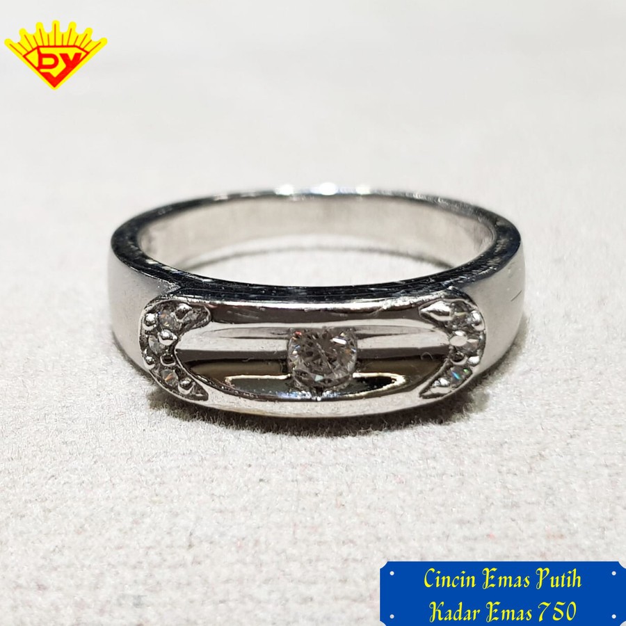 Cincin Emas Putih Kadar Emas 750