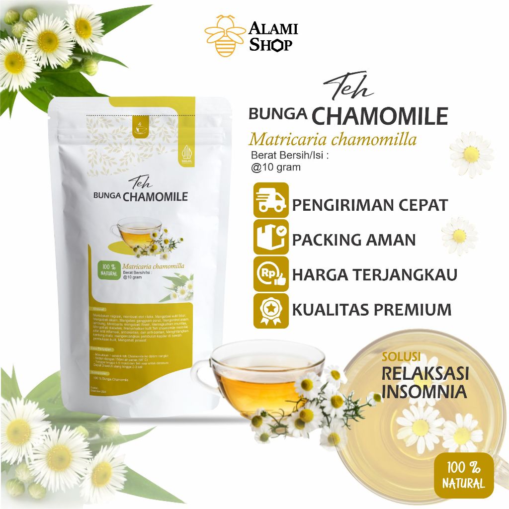 

Teh Chamomile Tea Herbal Untuk Relaksasi Dan Anti Insomnia