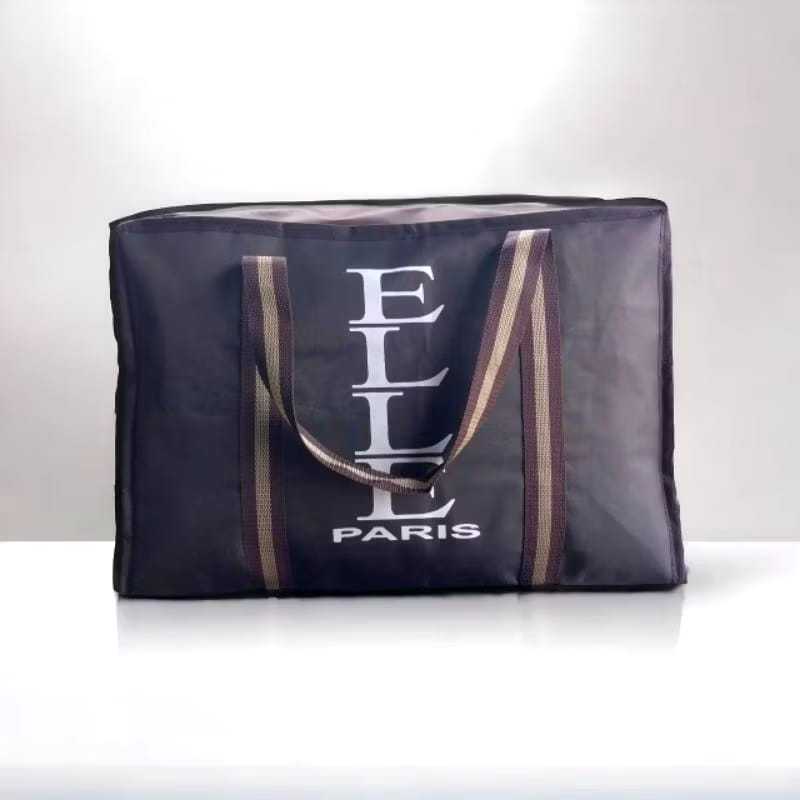 TAS KARUNG PASAR//TAS TERPAL LAUNDRY JUTE BAG ELLE DOMPET KECIL PUTAR UKURAN 37X35CM