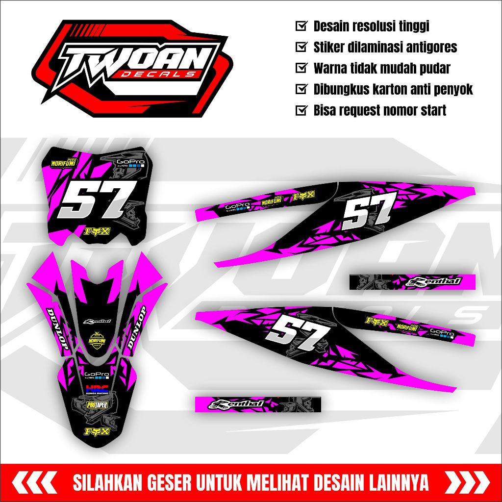 Decal Motor RBT GTX grafis 001 - MOTOR CUSTOM VARIASI ODONG ODONG