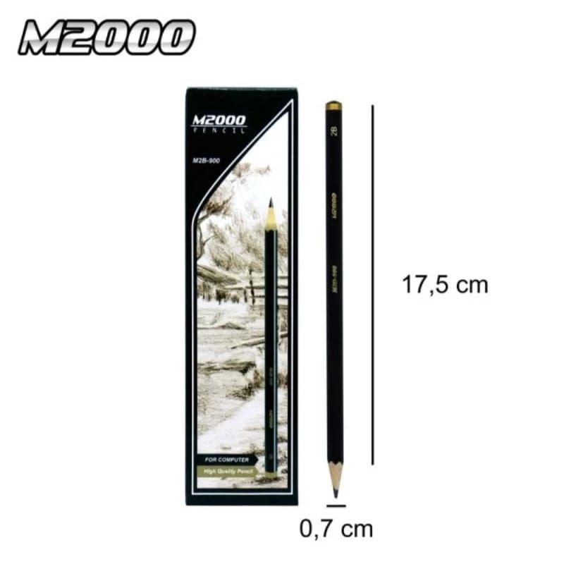 

Pensil 2B M2000 hijau / pensil 2B murah 1 kotak isi 12 pcs