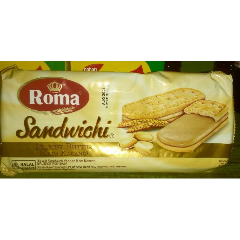 

Roma Sandwich : - Selai kacang & Chocolate