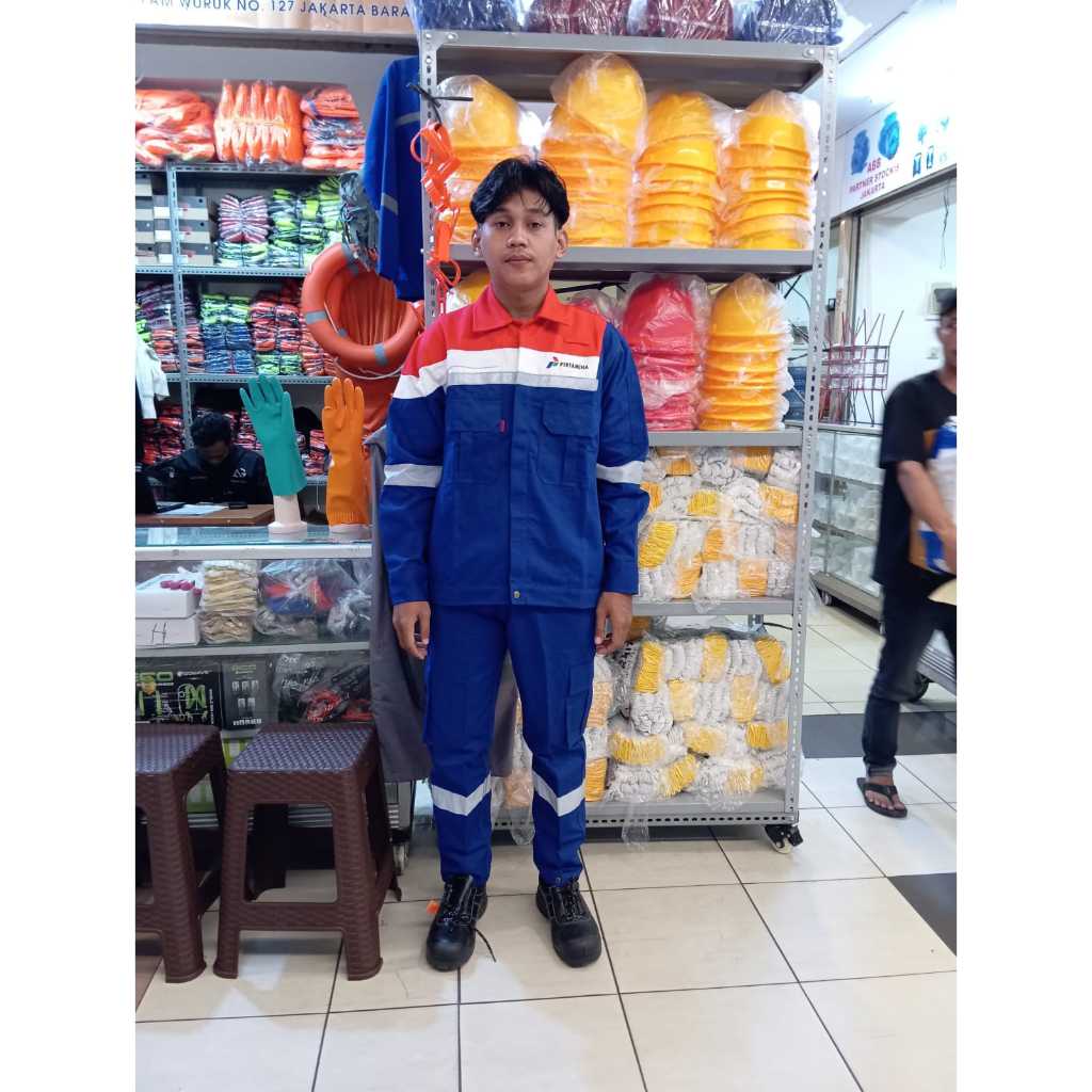 COVERALL PERTAMINA SETELAN BAJU CELANA / WEARPACK PERTAMINA