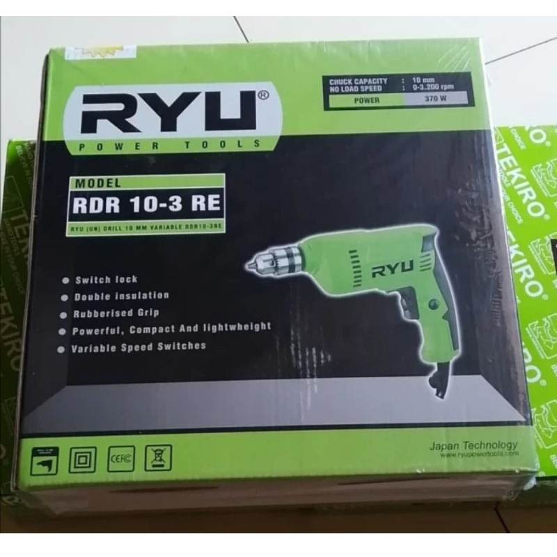 bor listrik RYU 10mm / bor tangan listrik Ryu 10mm / mesin bor Ryu 10mm RDR 10-3 RE