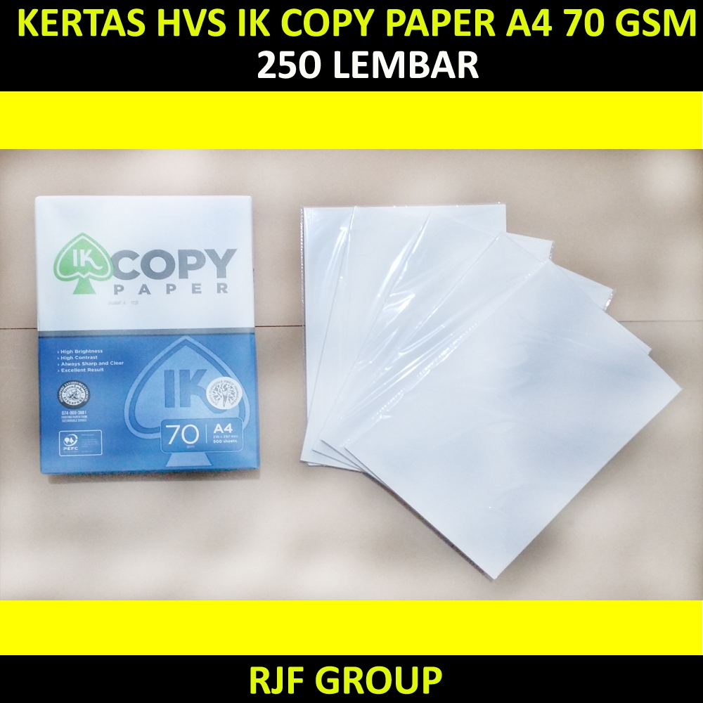 

IK COPY PAPER A4 70 GSM 250 LEMBAR