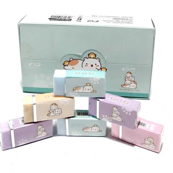 

KP8 1 kotak 36pcs Penghapus Pensil Non Toxic CUTE ERASER