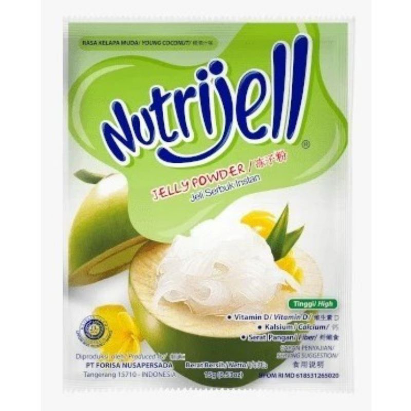 

Nutrijell Kelapa Jelly powder 10gr 1 box isi 12pcs