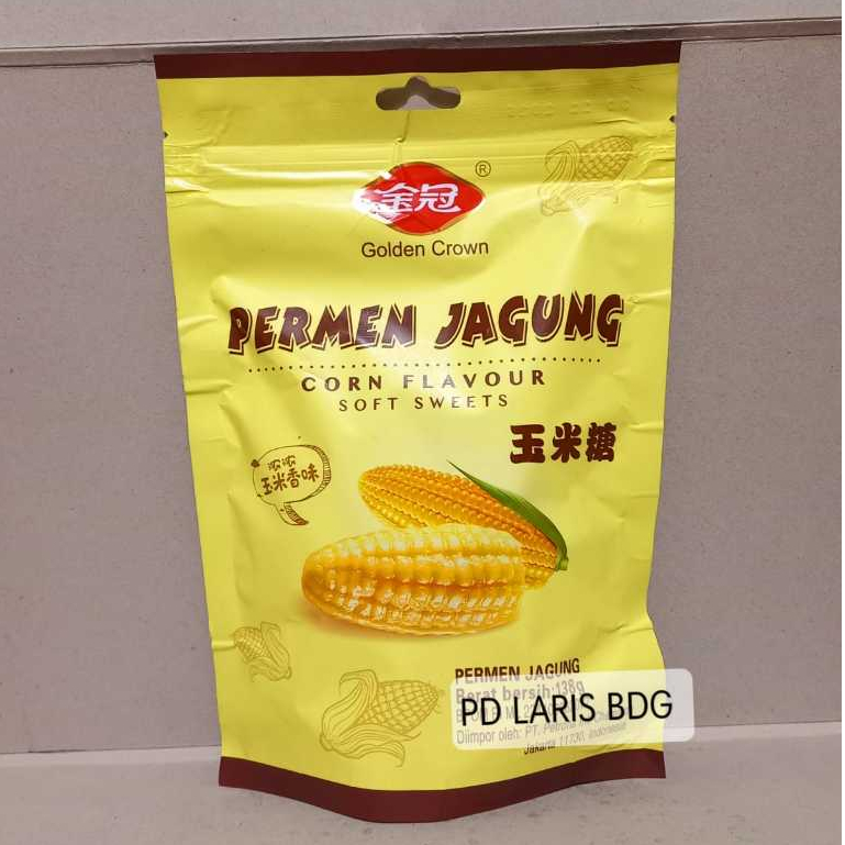 

GOLDEN CROWN PERMEN JAGUNG 138GR (CORN FLAVOUR SOFT SWEETS) / PERMEN BENTUK JAGUNG