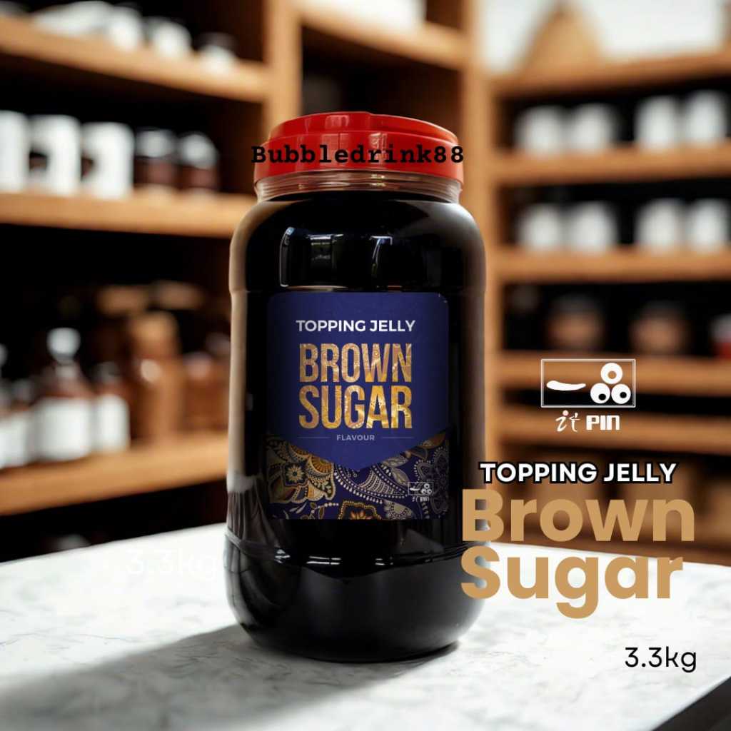 

KHUSUS JNE J&T QQ Brown Sugar jelly premium Jelly rasa Gula Aren terbaik 3.5kg Itpin Bukan Bobatee