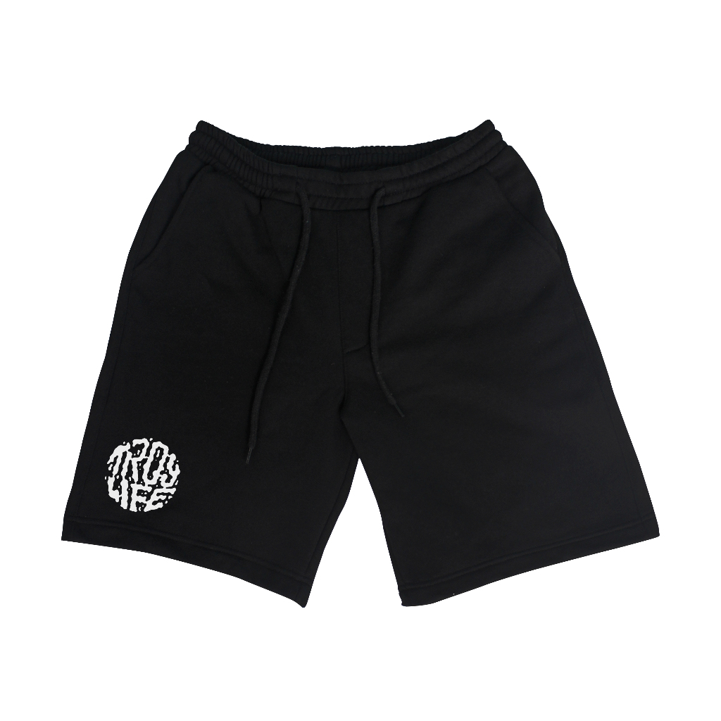 Troy Company Celana Pendek Boardshort Fleece Black PTN 2641