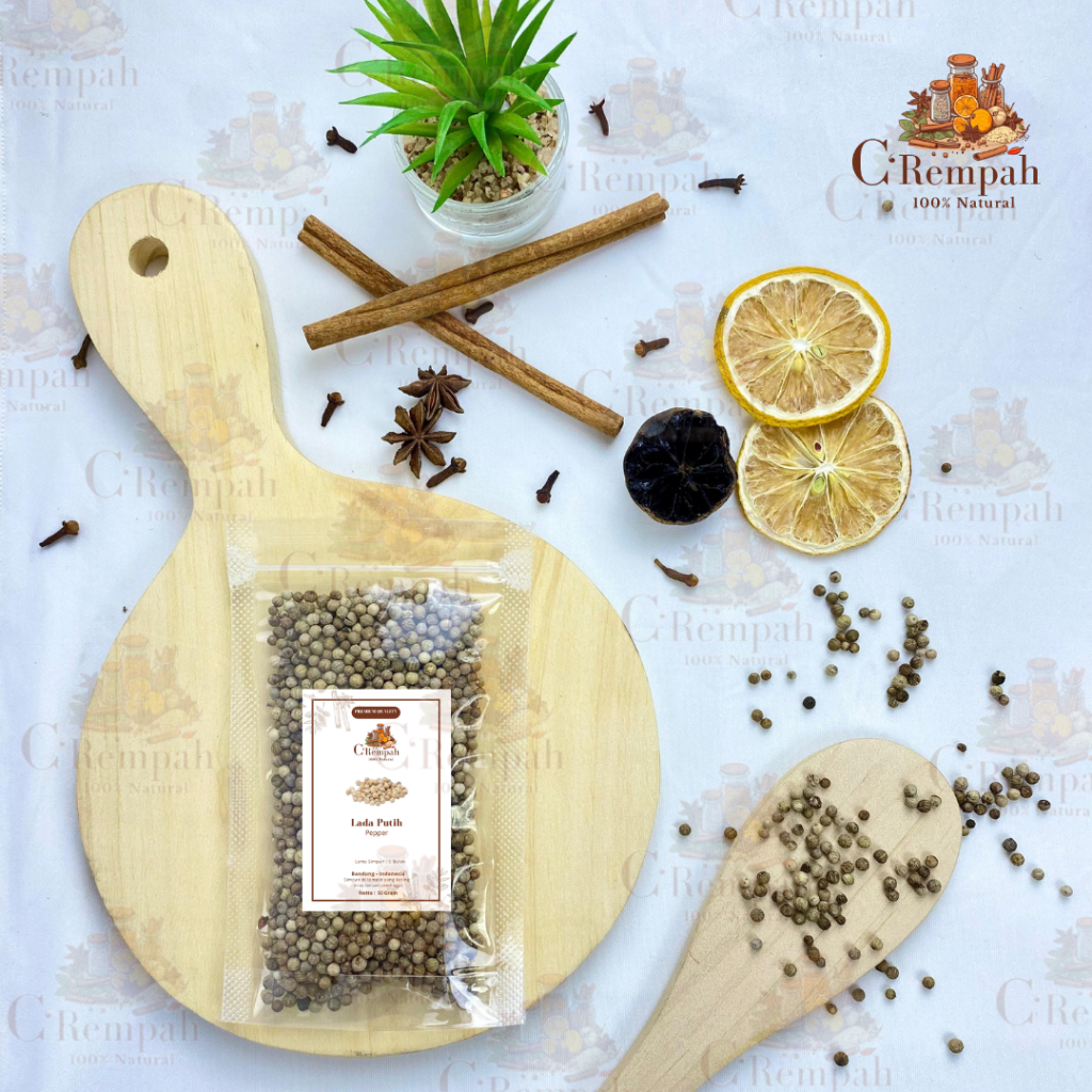 

Lada Putih Bulat 50 gram | Merica I White Pepper 50 Gram I Pedes