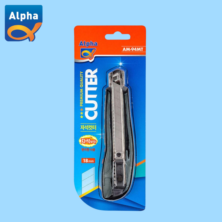 

[Alpha] Cutter knife AM-94MT 18mm Magnetic / Pisau Cutter / Pemotong Kertas / Cutter magnetic