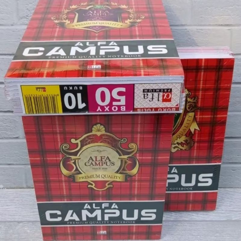

promo 1pak(10buku) buku alfa campus 50lembar