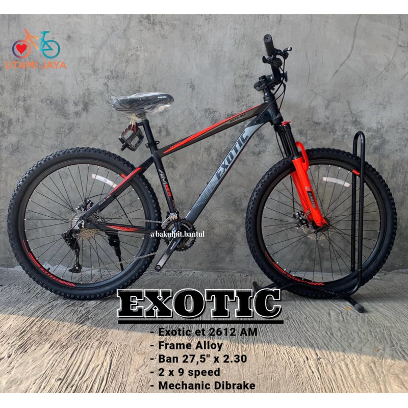 Sepeda Anak cowok Gunung MTB exotic 2612 AM ukuran 27,5 inch | Sepeda Gunung MTB ring 27,5 exotic 26
