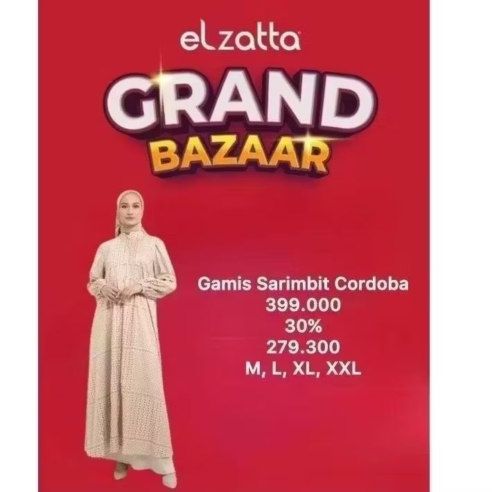 GAMIS SARIMBIT CORDOBA ELZATTA DRESS ABAYA ELZATTA