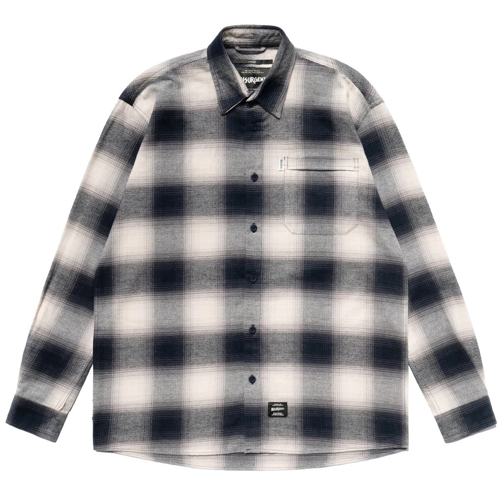 Insurgent club - Kemeja Flannel Black White