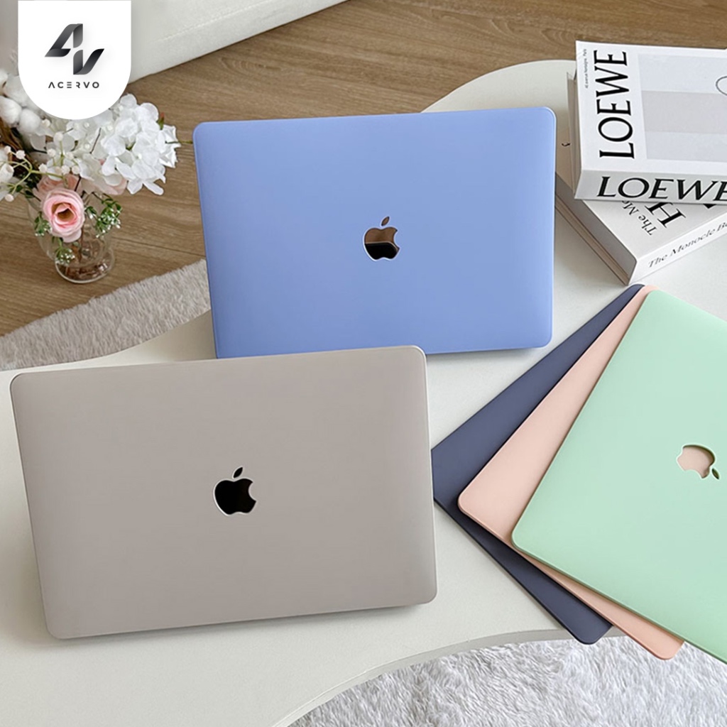 MacBook Pastel Case with Logo Cut Out Hard Case Compatible for MacBook Pro 13” / MacBook Air 13” / M