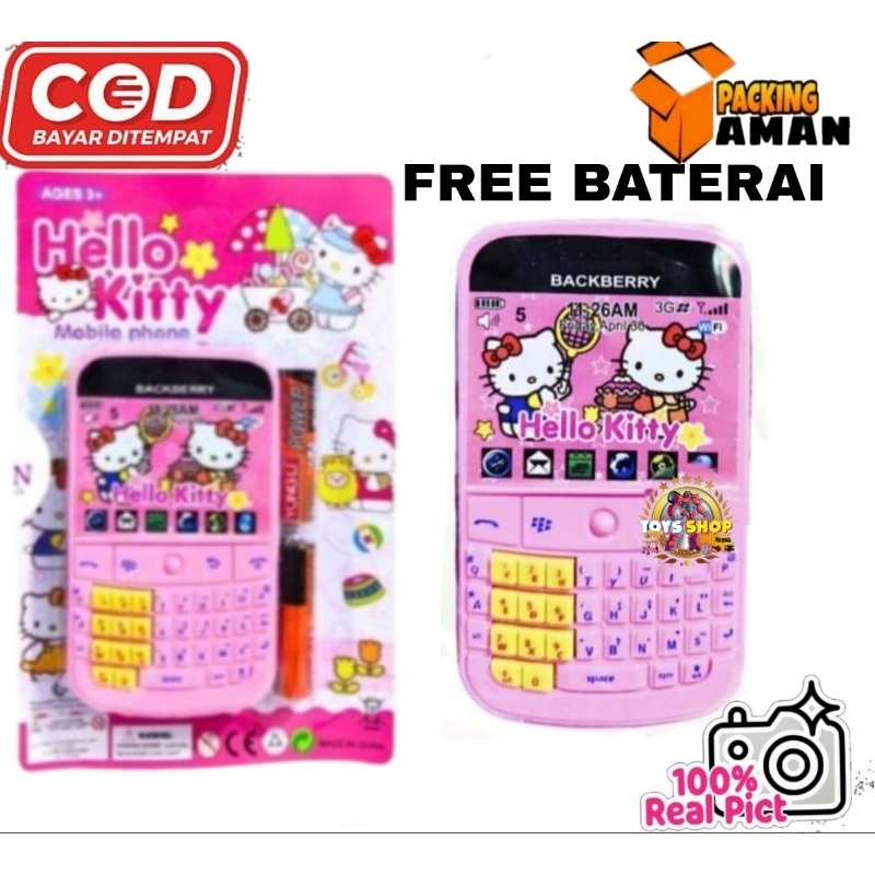 COD PROMO FREE BATERAI MAINAN MURAH ANAK HP BLACKBERRY/ MAINAN MUSIK MUSIC BUNYI