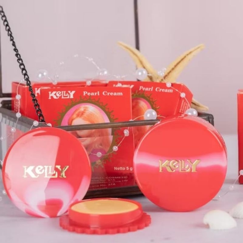 Kelly Pearl Cream 5gr Original BPOM / Bedak Kelly ori murah