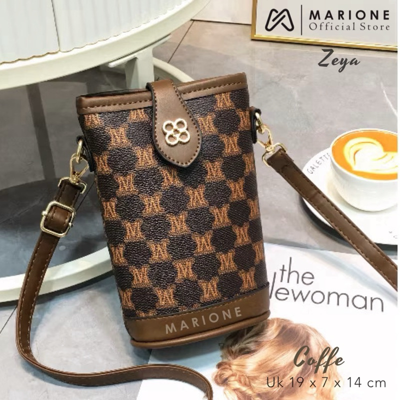 MARIONE - ZEYA Tas 2024 Model Cewe Baru Tas Wanita Tas Selempang Kekinian Tas Selempang Buat HP dan 