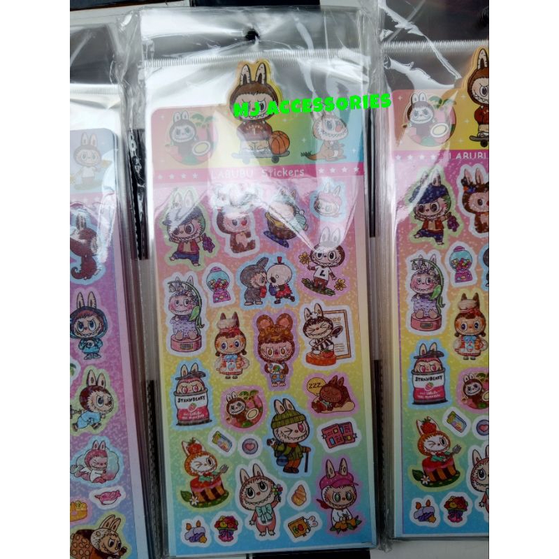 

Sticker Hologram Karakter Labubu Import Lembaran Panjang (10lembar)