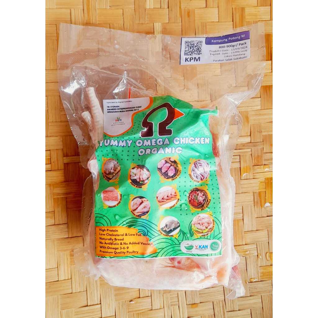 

Ayam Kampung Potong 4 Organik 900-1000gr (Yummy Omega Chicken).