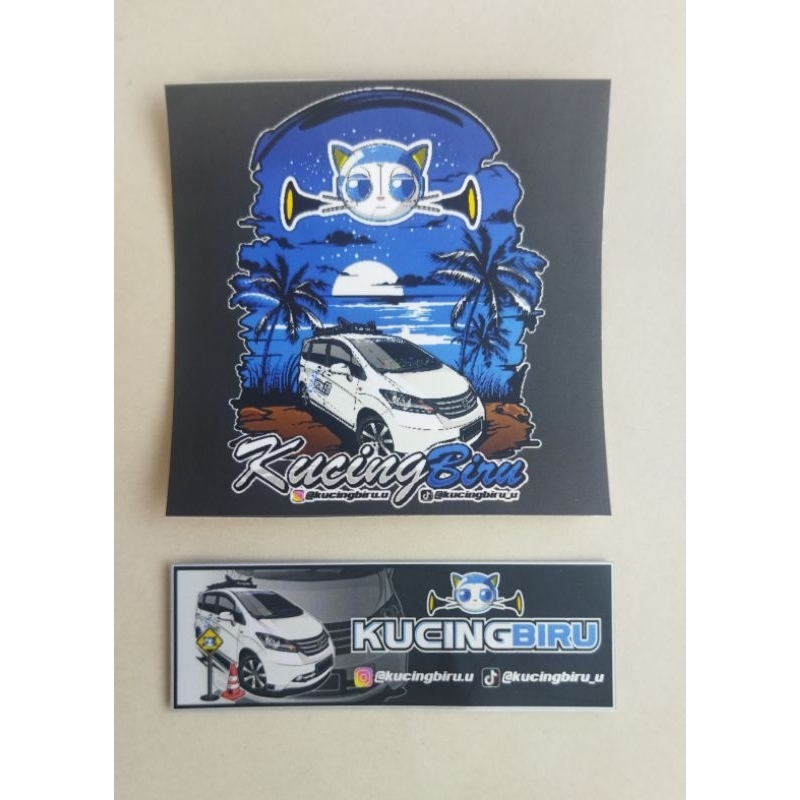 

Stiker paket Kucing biru hologram anti air