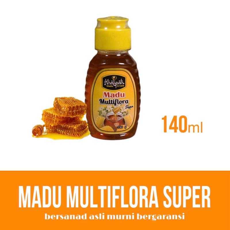 

Madu Khalifah Alfatih - Madu Multiflora Super 140ml - Madu Asli Murni 100% - Honey