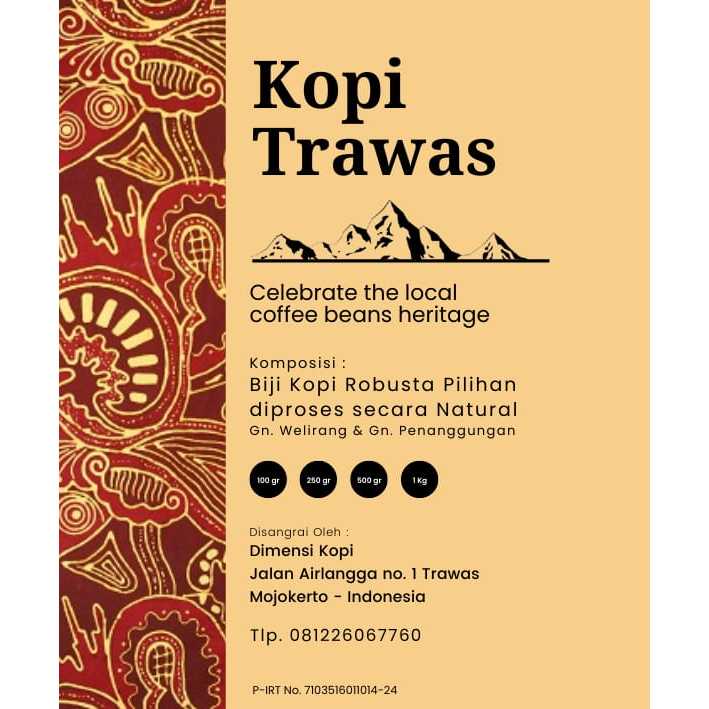 

Kopi Robusta Trawas, Roastbean Robusta Trawas, kopi asli trawas, mojokerto jawatimur.berat bersih 100 gram