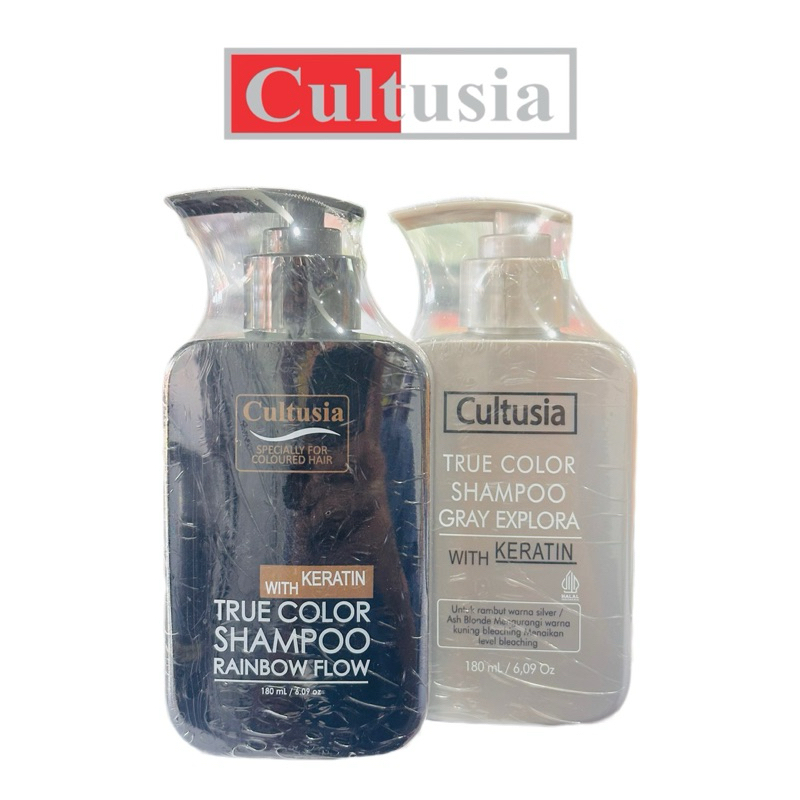 CULTUSIA True Color Shampoo Rainbow Flow With Keration, Khusus Untuk Rambut Berwarna (For Coloured H