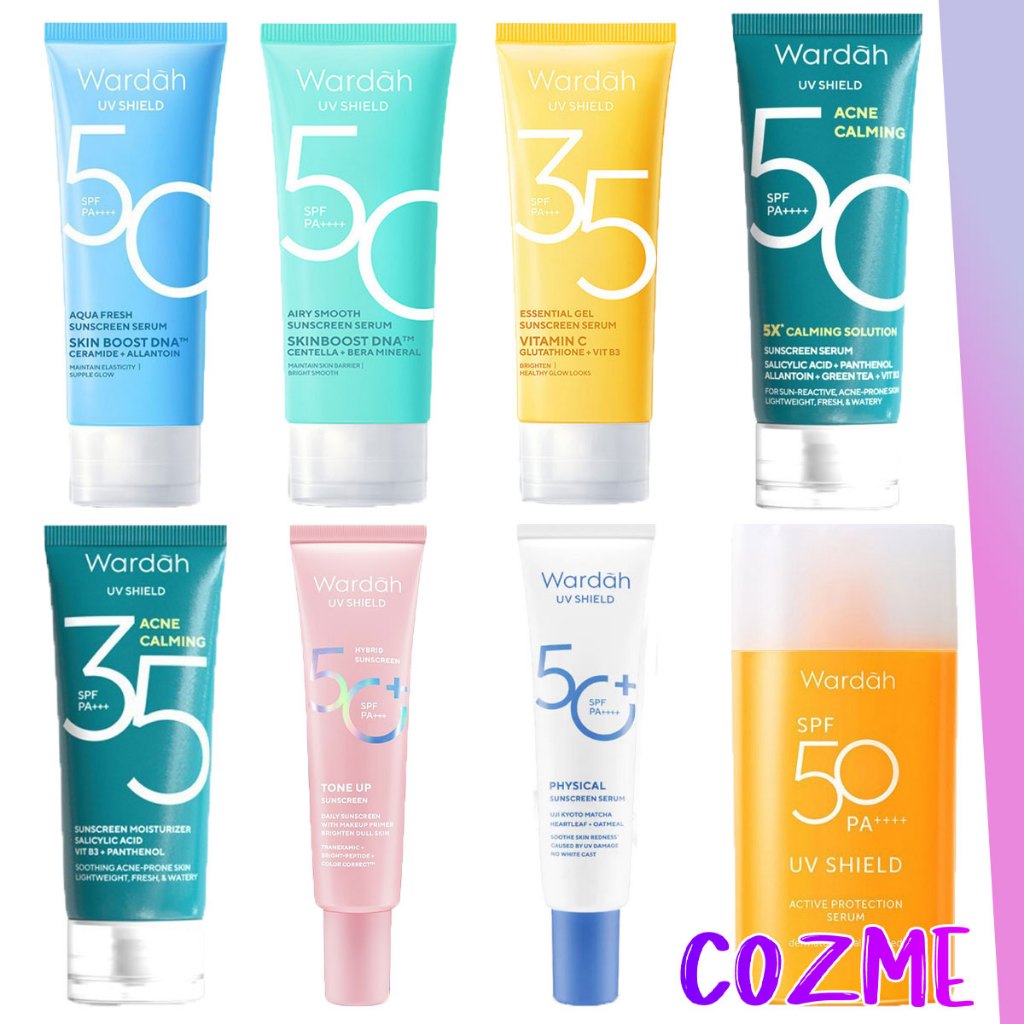 WARDAH UV Shield Sunscreen Acne Calming Airy Smooth Active Protect