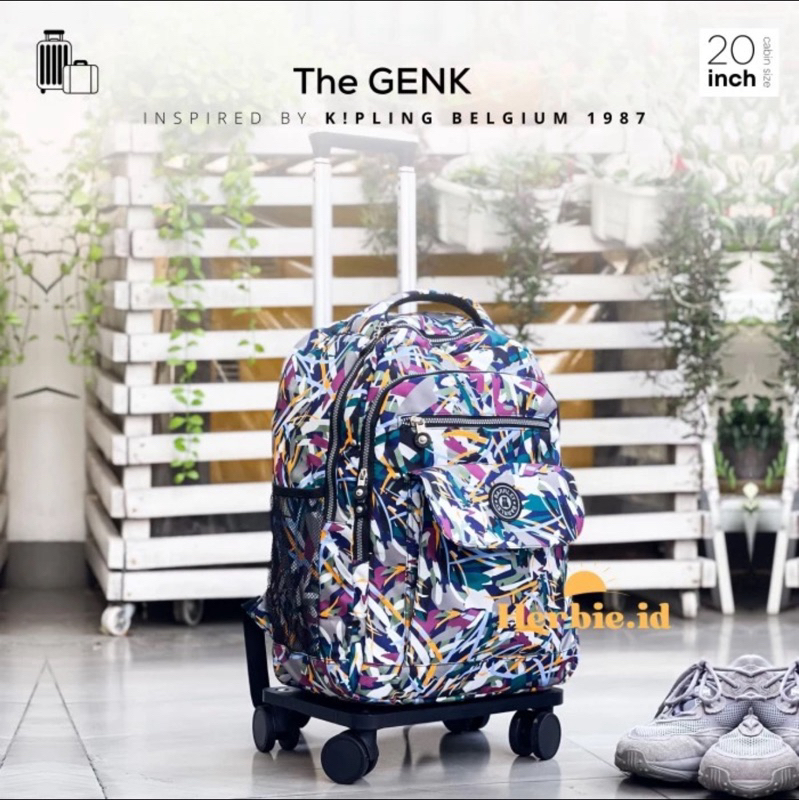 TAS RANSEL TROLLEY LIPAT BONGKAR PASANG BARLEY KIPLING KUALITAS IMPORT