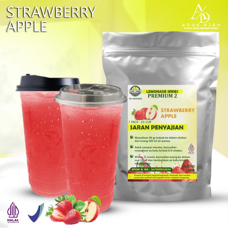 

MINUMAN STRAWBERRY APPLE 1KG /Minuman Bubuk Instan