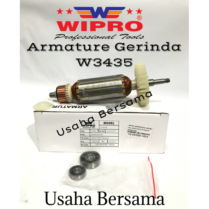 Wipro Armature / Angker W3435B Untuk Mesin Gerinda Wipro W3435B (Bukan W3435)