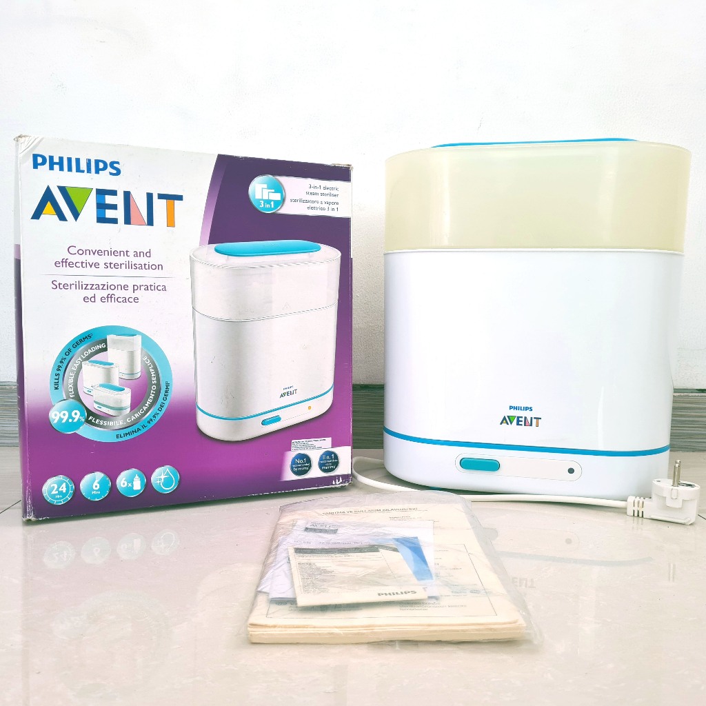 Preloved Philips Avent SCF 284 Alat Steril Sterilizer Steam Steamer Uap Panas Botol Susu Bayi Otomat