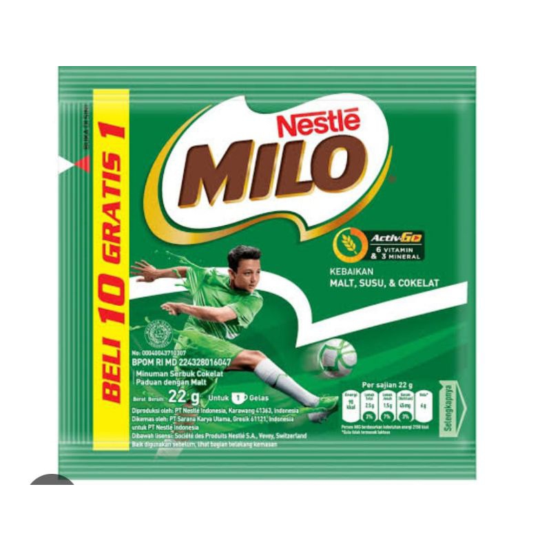 

Milo 1 renteng isi 11 sachet