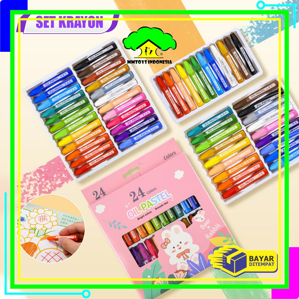 

MI-A99 Crayon Oil Pastel Isi 12 dan 24 Warna Motif Kartun Perlengkapan Mewarnai Anak / Set Krayon Pigmentasi Tinggi Aman Untuk Anak