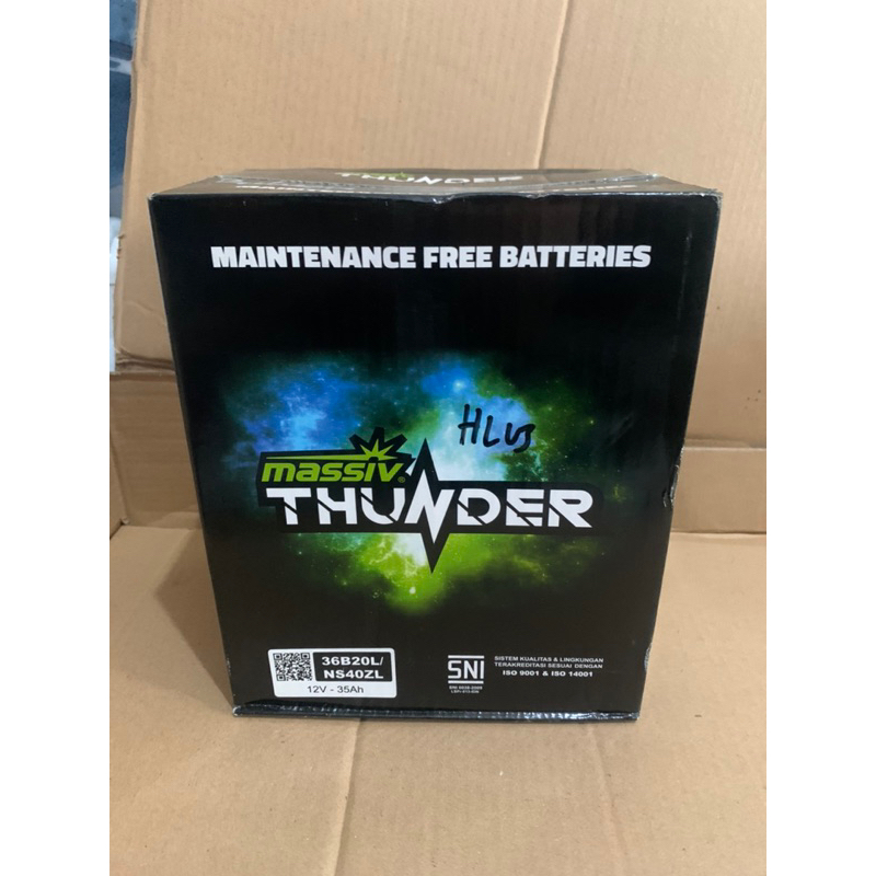 Aki Mobil NS40ZL (aki kering) merk massive thunder