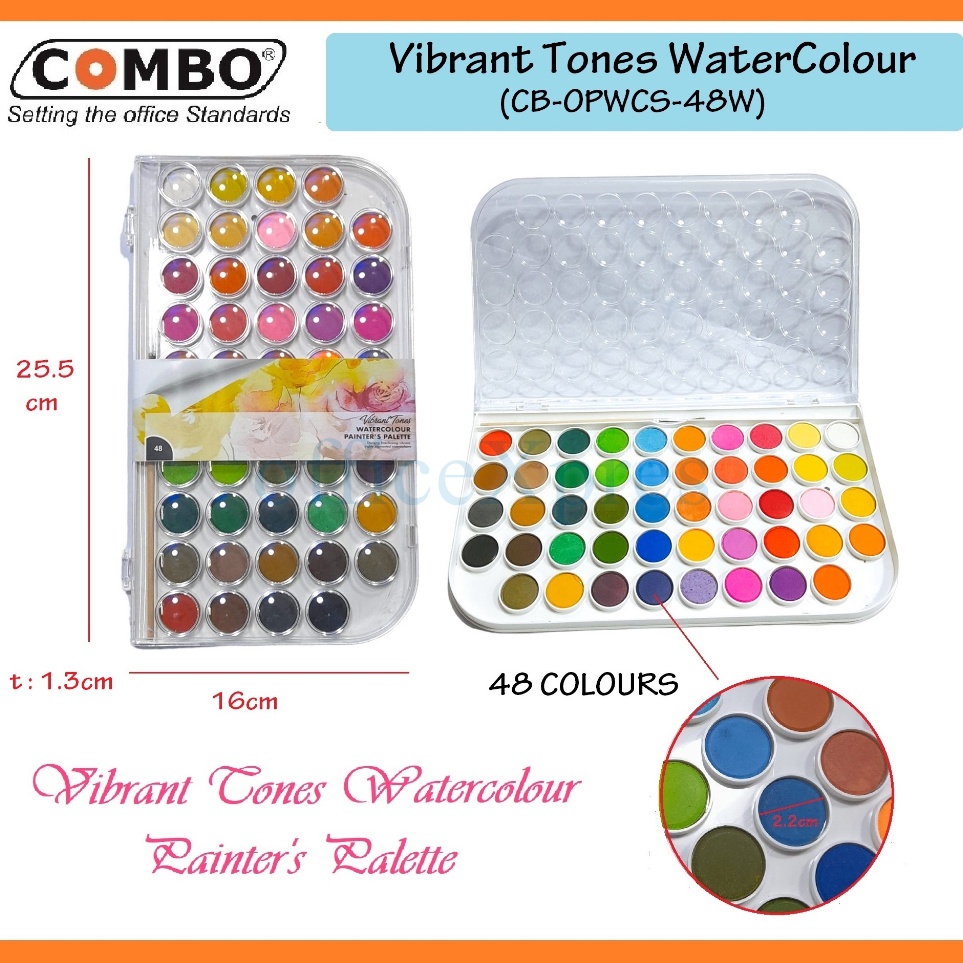 

KODE H49I Water Colour Painting Solid Cat Air Lukis 48 Warna 48 Vibrant Tones Waterlour Alat Melukis Alat Mewarnai