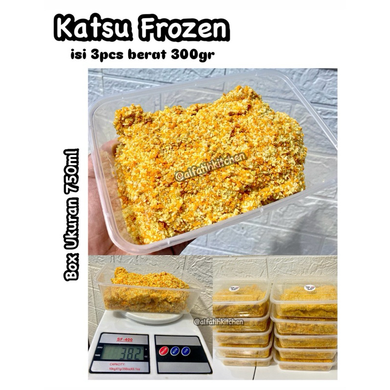 

katsu Frozen isi 3pcs berat 300gr box ukuran 750ml