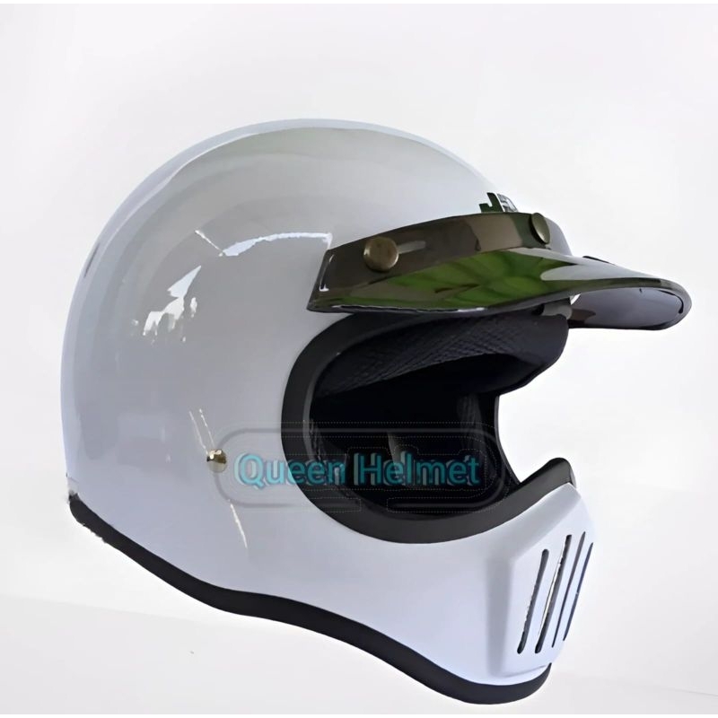 Helm JS Cakil Full face Putih gloss