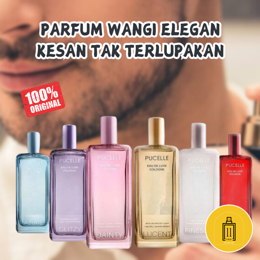 PUCELLE Eau De Luxe Cologne 100ml | Parfume Parfum | Minyak Wangi | Wangi Tubuh Mewah Tahan Lama | P
