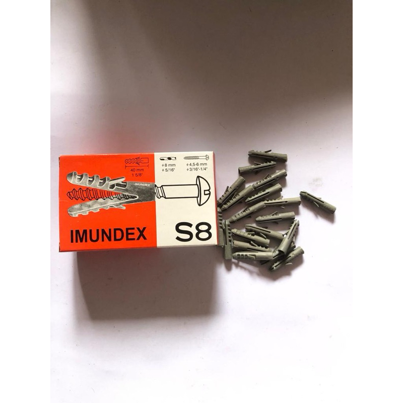 GM Fisher Imundex Pengait Paku Tembok PVC S8  [1 Kotak]